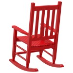 vidaXL Scaun balansoar pentru copii, roșu, lemn masiv de plop vidaXL Scaun balansoar pentru copii, roșu, lemn masiv de plop