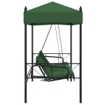 vidaXL Bancă balansoar de grădină cu copertină, verde, oțel vidaXL Bancă balansoar de grădină cu copertină, verde, oțel