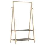 vidaXL Cuier pentru haine cu rafturi, 96x45,5x150,5 cm, bambus vidaXL Cuier pentru haine cu rafturi, 96x45,5x150,5 cm, bambus