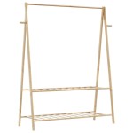 vidaXL Cuier pentru haine cu rafturi, 132x45,5x150,5 cm, bambus vidaXL Cuier pentru haine cu rafturi, 132x45,5x150,5 cm, bambus