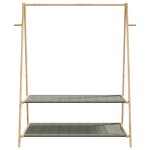 vidaXL Cuier pentru haine cu rafturi, 132x45,5x150,5 cm, bambus vidaXL Cuier pentru haine cu rafturi, 132x45,5x150,5 cm, bambus