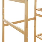 vidaXL Cuier pentru haine cu rafturi, 100x50x184,5 cm, bambus vidaXL Cuier pentru haine cu rafturi, 100x50x184,5 cm, bambus