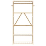 vidaXL Cuier pentru haine cu rafturi, 80x40x175 cm, bambus vidaXL Cuier pentru haine cu rafturi, 80x40x175 cm, bambus