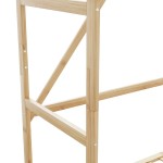vidaXL Cuier pentru haine cu rafturi, 110x40x175 cm, bambus vidaXL Cuier pentru haine cu rafturi, 110x40x175 cm, bambus