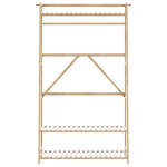 vidaXL Cuier pentru haine cu rafturi, 110x40x180 cm, bambus vidaXL Cuier pentru haine cu rafturi, 110x40x180 cm, bambus