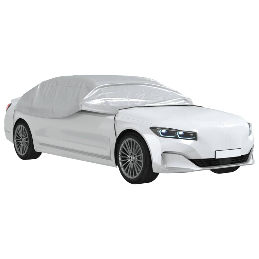 vidaXL Husă auto parțială, cu cârlige, argintiu, XL