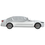 vidaXL Husă auto parțială, cu cârlige, argintiu, XL vidaXL Husă auto parțială, cu cârlige, argintiu, XL