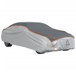 vidaXL Husă auto de Sedan, protecție grindină, complet, gri/argintiu L vidaXL Husă auto de Sedan, protecție grindină, complet, gri/argintiu L