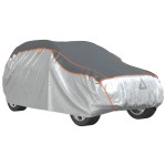 vidaXL Husă auto SUV, protecție grindină, complet, gri și argintiu, M vidaXL Husă auto SUV, protecție grindină, complet, gri și argintiu, M