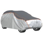 vidaXL Husă auto SUV, protecție grindină, complet, gri și argintiu, L vidaXL Husă auto SUV, protecție grindină, complet, gri și argintiu, L