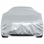 vidaXL Husă auto Sedan, curele cu cataramă, complet, argintiu L PEVA vidaXL Husă auto Sedan, curele cu cataramă, complet, argintiu L PEVA