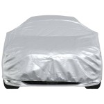 vidaXL Husă auto Sedan, curele cu cataramă, complet, argintiu XL PEVA vidaXL Husă auto Sedan, curele cu cataramă, complet, argintiu XL PEVA