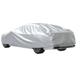 vidaXL Husă auto Sedan, curele cu cataramă, complet, argintiu XL PEVA vidaXL Husă auto Sedan, curele cu cataramă, complet, argintiu XL PEVA
