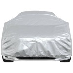 vidaXL Husă auto Sedan, curele cu cataramă, complet, argintiu XXL PEVA vidaXL Husă auto Sedan, curele cu cataramă, complet, argintiu XXL PEVA