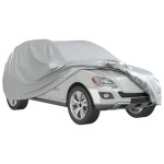 vidaXL Husă auto SUV, curele cu cataramă, complet, argintiu M PEVA vidaXL Husă auto SUV, curele cu cataramă, complet, argintiu M PEVA