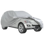 vidaXL Husă auto SUV, curele cu cataramă, complet, argintiu L PEVA vidaXL Husă auto SUV, curele cu cataramă, complet, argintiu L PEVA