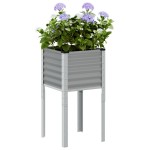 vidaXL Jardinieră de grădină, gri, 45x45x88 cm, oțel vidaXL Jardinieră de grădină, gri, 45x45x88 cm, oțel