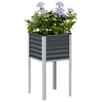 vidaXL Jardinieră de grădină, antracit, 45x45x88 cm, oțel vidaXL Jardinieră de grădină, antracit, 45x45x88 cm, oțel