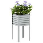vidaXL Jardinieră de grădină, 45x45x88 cm, oțel galvanizat vidaXL Jardinieră de grădină, 45x45x88 cm, oțel galvanizat