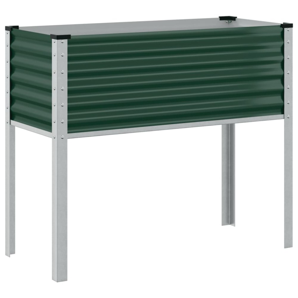 vidaXL Jardinieră de grădină, verde, 100x41x90 cm, oțel