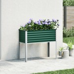 vidaXL Jardinieră de grădină, verde, 100x45x90 cm, oțel