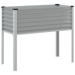 vidaXL Jardinieră de grădină, gri, 100x45x90 cm, oțel vidaXL Jardinieră de grădină, gri, 100x45x90 cm, oțel