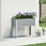 vidaXL Jardinieră de grădină, gri, 100x45x90 cm, oțel vidaXL Jardinieră de grădină, gri, 100x45x90 cm, oțel