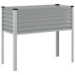 vidaXL Jardinieră de grădină, gri, 100x45x90 cm, oțel vidaXL Jardinieră de grădină, gri, 100x45x90 cm, oțel