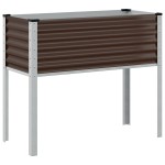 vidaXL Jardinieră de grădină, maro, 100x45x90 cm, oțel vidaXL Jardinieră de grădină, maro, 100x45x90 cm, oțel