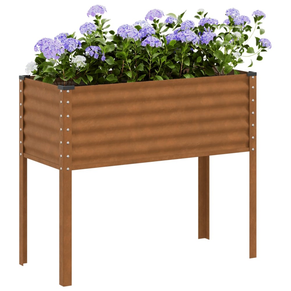 vidaXL Jardinieră de grădină, 100x45x90 cm, oțel la intemperii