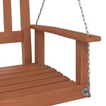 vidaXL Bancă balansoar grădină lanțuri metalice, maro, lemn masiv brad vidaXL Bancă balansoar grădină lanțuri metalice, maro, lemn masiv brad