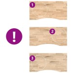 vidaXL Blat de birou netratat Lemn masiv de stejar dreptunghiular