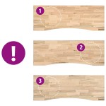 vidaXL Blat de birou netratat Lemn masiv de stejar dreptunghiular