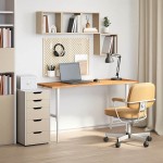 vidaXL Blat de birou maro deschis lemn masiv de stejar dreptunghiular