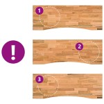 vidaXL Blat de birou maro deschis lemn masiv de stejar dreptunghiular