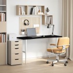 vidaXL Blat de birou maro închis lemn masiv de stejar dreptunghiular