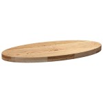 vidaXL Blat de masă 80x40x4 cm lemn masiv de stejar oval vidaXL Blat de masă 80x40x4 cm lemn masiv de stejar oval