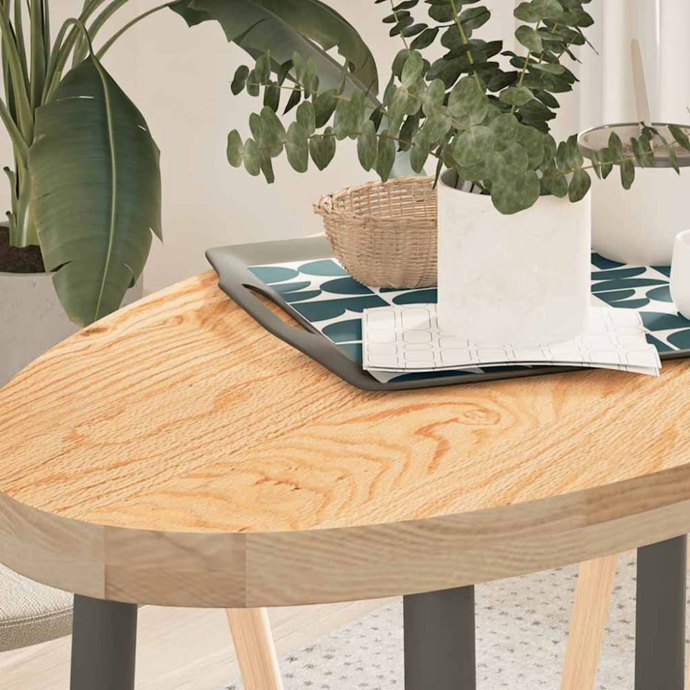 vidaXL Blat de masă 100x50x4 cm lemn masiv de stejar oval