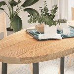 vidaXL Blat de masă 120x60x4 cm lemn masiv de stejar oval vidaXL Blat de masă 120x60x4 cm lemn masiv de stejar oval