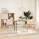 vidaXL Blat de masă 140x60x4 cm lemn masiv de stejar oval