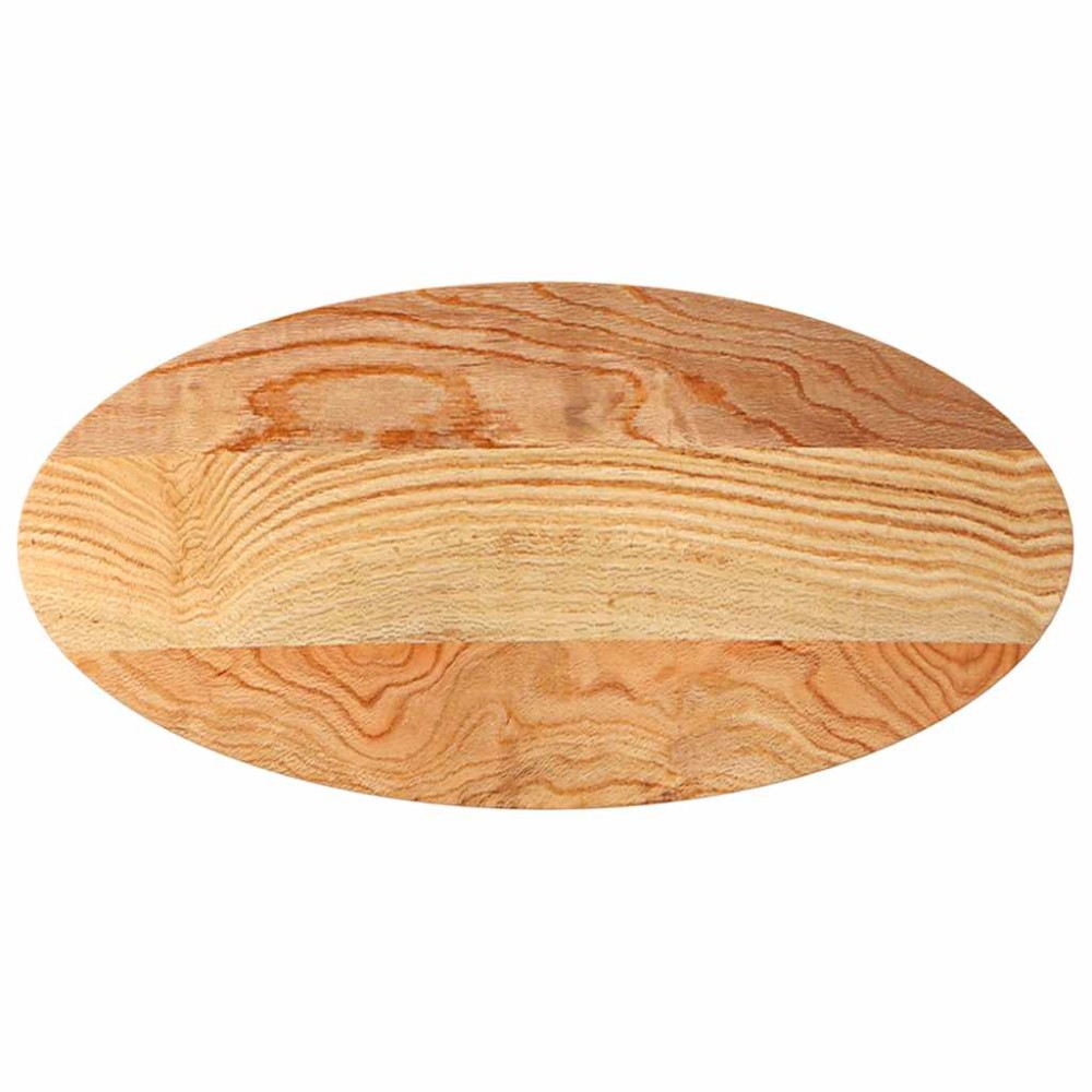 vidaXL Blat de masă maro deschis 100x50x2 cm lemn masiv de stejar oval