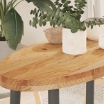 vidaXL Blat de masă maro deschis 80x40x4 cm lemn masiv de stejar oval vidaXL Blat de masă maro deschis 80x40x4 cm lemn masiv de stejar oval
