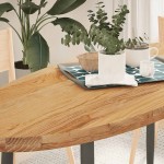 vidaXL Blat de masă maro deschis 140x60x4 cm lemn masiv de stejar oval vidaXL Blat de masă maro deschis 140x60x4 cm lemn masiv de stejar oval