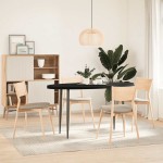 vidaXL Blat de masă maro închis 140x60x4 cm lemn masiv de stejar oval