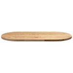 vidaXL Blat de masă 80x40x2 cm lemn masiv de stejar oval vidaXL Blat de masă 80x40x2 cm lemn masiv de stejar oval