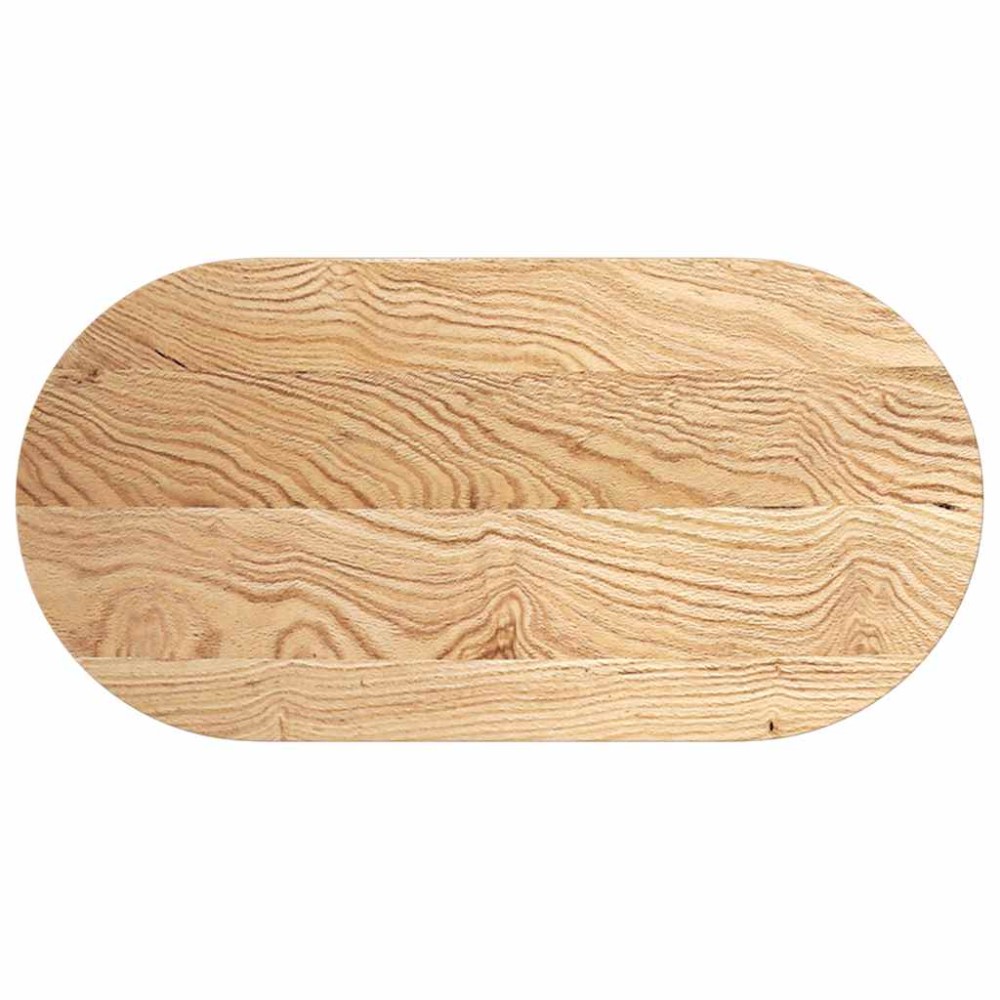 vidaXL Blat de masă 100x50x2 cm lemn masiv de stejar oval
