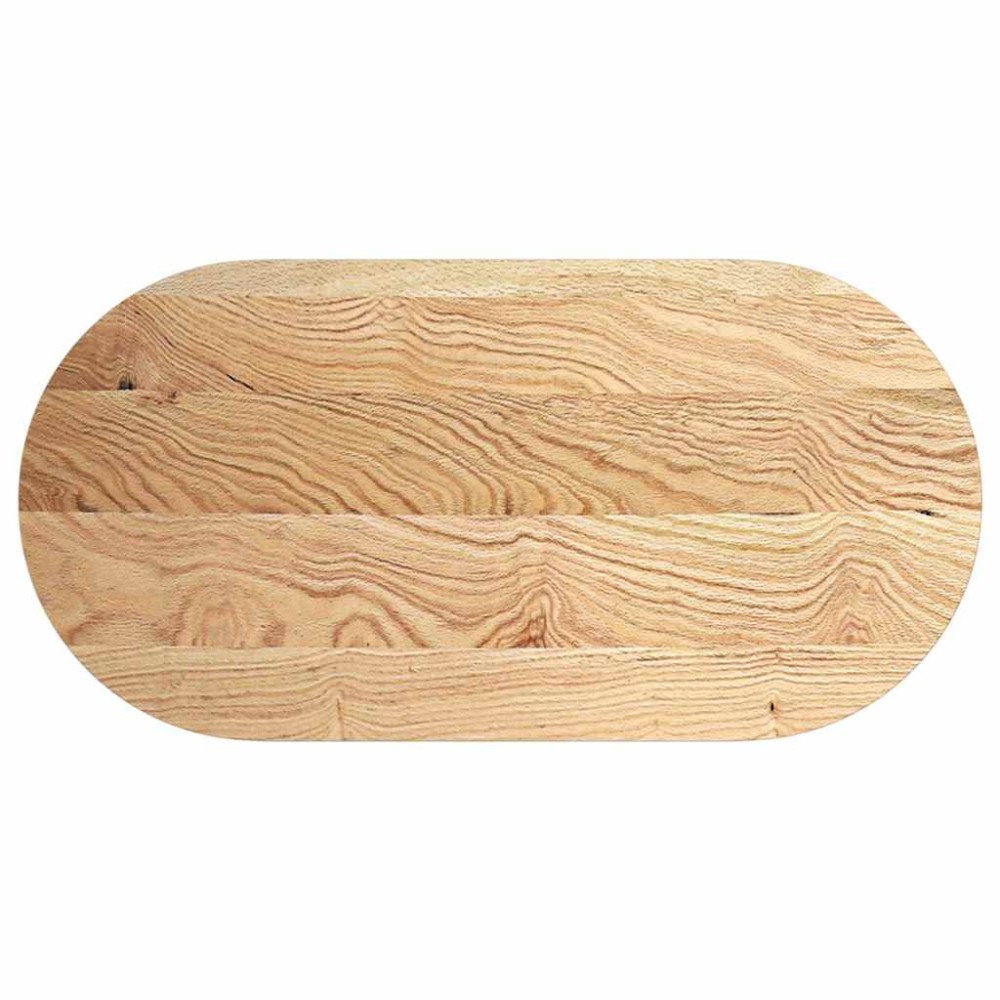 vidaXL Blat de masă 120x60x4 cm lemn masiv de stejar oval