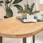 vidaXL Blat de masă 120x60x4 cm lemn masiv de stejar oval vidaXL Blat de masă 120x60x4 cm lemn masiv de stejar oval