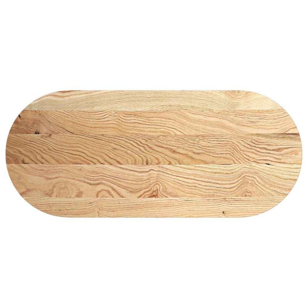 vidaXL Blat de masă 140x60x4 cm lemn masiv de stejar oval