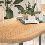 vidaXL Blat de masă 140x60x4 cm lemn masiv de stejar oval vidaXL Blat de masă 140x60x4 cm lemn masiv de stejar oval